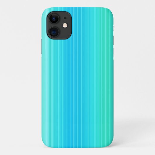 Pastell Abstrakt Türkis Blaue Streifen Case-Mate iPhone Hülle (Rückseite)