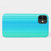 Pastell Abstrakt Türkis Blaue Streifen Case-Mate iPhone Hülle (Rückseite (Horizontal))