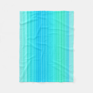 Pastell Abstrakt Türkis Blaue Streifen Fleecedecke