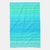 Pastell Abstrakt Türkis Blaue Streifen Küchentuch (Vertikal)