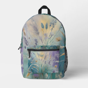 Pastell, Abstrakte Flüstern der Natur, Gras II Bedruckter Rucksack