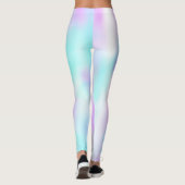 Pastell Abstrakte Imitate Holografisch Pink Candy Leggings (Rückseite)
