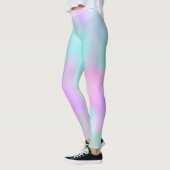 Pastell Abstrakte Imitate Holografisch Pink Candy Leggings (Links)