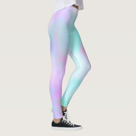 Pastell Abstrakte Imitate Holografisch Pink Candy Leggings