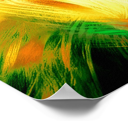 Pastell Abstrakte Sketch Reclining Man Yellow Gree Poster (Ecke)