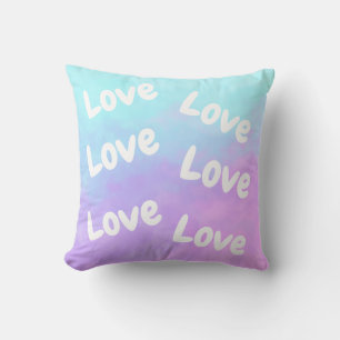 Pastell Abstrakte Wolken und Liebe Kissen