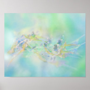 Pastell Abstraktes Blumenmuster Poster