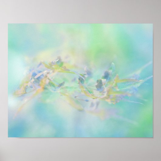 Pastell Abstraktes Blumenmuster Poster (Vorne)