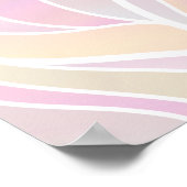 Pastell Abstraktes Hartglas Poster (Ecke)