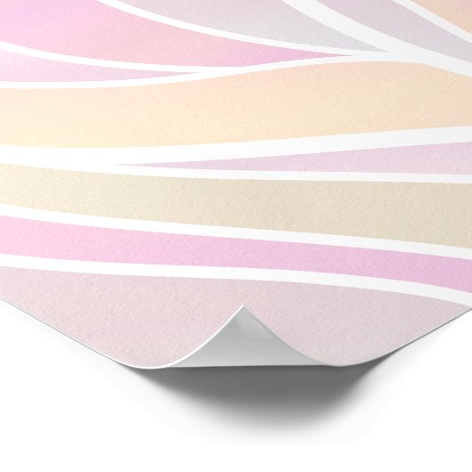 Pastell Abstraktes Hartglas Poster (Ecke)