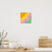 Pastell-Abstraktes Muster Poster (Küche)