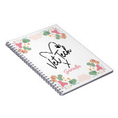 Pastell abstraktes Muster Vet Tech Heart Notizblock (Rechte Seite)