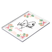 Pastell abstraktes Muster Vet Tech Heart Notizblock (Linke Seite)