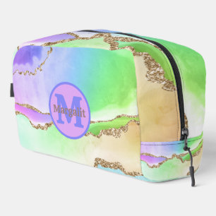 Pastell-Achat-Regenbogen-Holografischer-Dop-Kit Waschbeutel