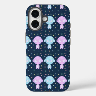 Pastell-Alien-Zwillingsschwestern Süße kosmische iPhone 16 Hülle
