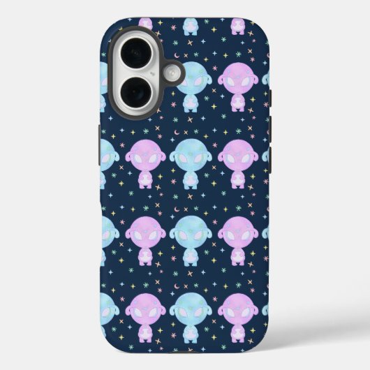 Pastell-Alien-Zwillingsschwestern | Süße kosmische Case-Mate iPhone Hülle (Rückseite)