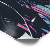 Pastell-Anime-Mädchen-mit-Beanie-Kunst Poster (Ecke)