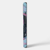 Pastell-Anime-Mädchen-mit-Strickmütze-Kunst Case-Mate iPhone Hülle (Rückseite / Links)