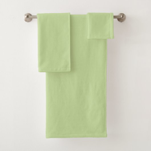 Pastell Apfelgrün einfarbig Badhandtuch Set (Insitu)
