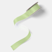 Pastell Apfelgrün einfarbig Satinband (Rückseite)