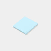 Pastell-Aqua-Einfarbig-Minimalist  Post-it Klebezettel (angewinkelt)