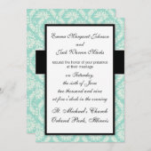 Pastell-Aqua und Creme-Flex Einladung (Vorne/Hinten)