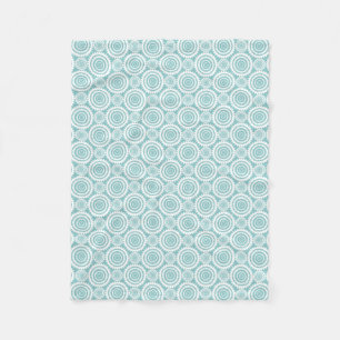 Pastell Aquamarin geometrische Muster Coole Kreise Fleecedecke