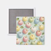 Pastell-Aquarell-Apfel-Frucht-Botanisches Muster Magnet (Vorderseite/Rückseite)