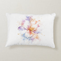 Pastell-Aquarell-Blume mit goldenen Akzenten Kunst
