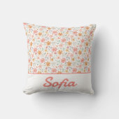 Pastell Aquarell Blume rustikal boho Throw Kissen (Vorderseite)