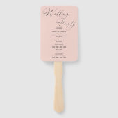 Pastell-Aquarell-Blumen-Abstrakte-Formen-Hochzeit Fächer (Rückseite)