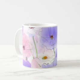 Pastell-Aquarell-Blumen-Kaffeetasse Kaffeetasse