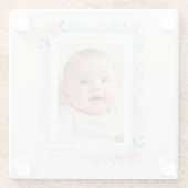 Pastell-Aquarell-Blumen-Leerrahmen Glasuntersetzer (Rückseite)