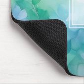 Pastell-Aquarell-Blumenmonogramm-Mauspad Mousepad (Ecke)