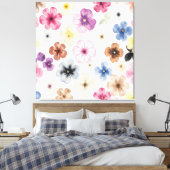 Pastell-Aquarell-Blumenmuster  Leinwanddruck (Insitu (Schlafzimmer))