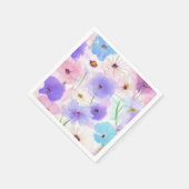 Pastell-Aquarell-Blumenmuster  Serviette (Ecke)