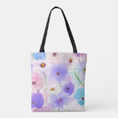 Pastell-Aquarell-Blumentasche Tasche (Rückseite)