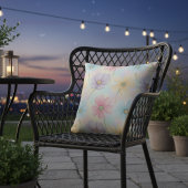 Pastell-Aquarell-Blüte Kissen