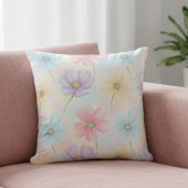 Pastell-Aquarell-Blüte Kissen