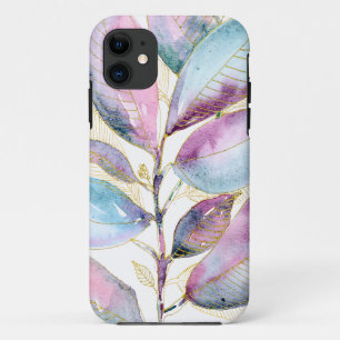 Pastell-Aquarell-Botanik-Blätter-Spiralblock Case-Mate iPhone Hülle