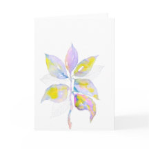 Pastell-Aquarell-Botanische Blätter-Illustration
