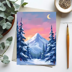 Pastell-Aquarell-Landschaft Winterberg Postkarte