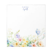 Pastell Aquarell personalisiert Notizblock (Vorderseite)