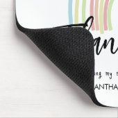 Pastell-Aquarell-Regenbogen-Lehrer-Danke Mousepad (Ecke)
