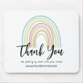 Pastell-Aquarell-Regenbogen-Lehrer-Danke Mousepad (Vorne)