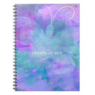 Pastell-Aquarell-Schmetterling Personalisiert Benu Notizblock