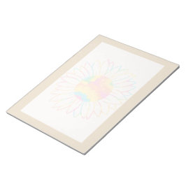 Pastell-Aquarell-Sonnenblumen-Design Notizblock