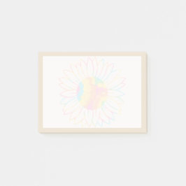 Pastell-Aquarell-Sonnenblumen-Design Post-it Klebezettel