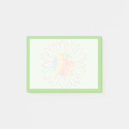 Pastell-Aquarell-Sonnenblumen-Design Post-it Klebezettel