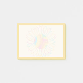 Pastell-Aquarell-Sonnenblumen-Design Post-it Klebezettel